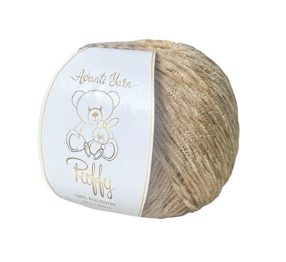 Avanti Yarn PUFFY (Аванті Ярн Пуффі) № 526 беж (Пряжа велюр, нитки для в'язання)