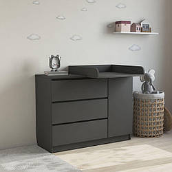 Комод пеленальний Ф3+1Д 120см Антрацит