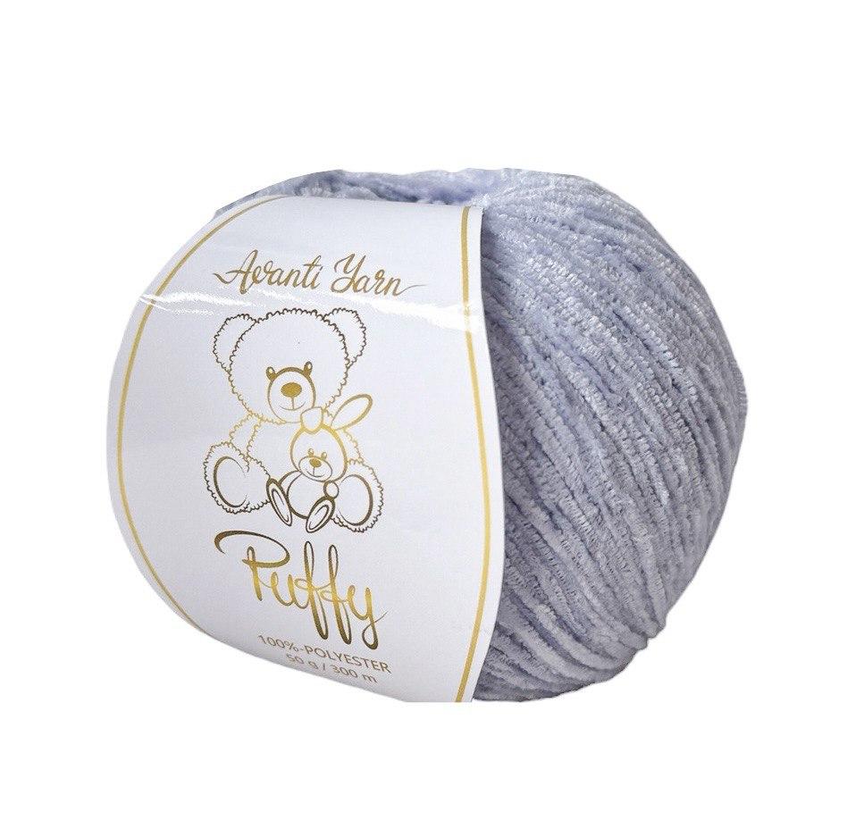 Avanti Yarn PUFFY (Аванті Ярн Пуффі) № 525 сіро-блакитний (Пряжа велюр, нитки для в'язання), фото 1