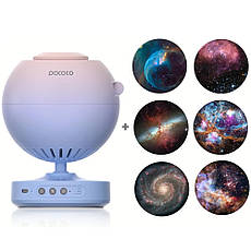 Проектор нічник зоряне небо "Планети" Pococo Star Projector + диск, Блакитний-рожевий (HA-199), фото 4