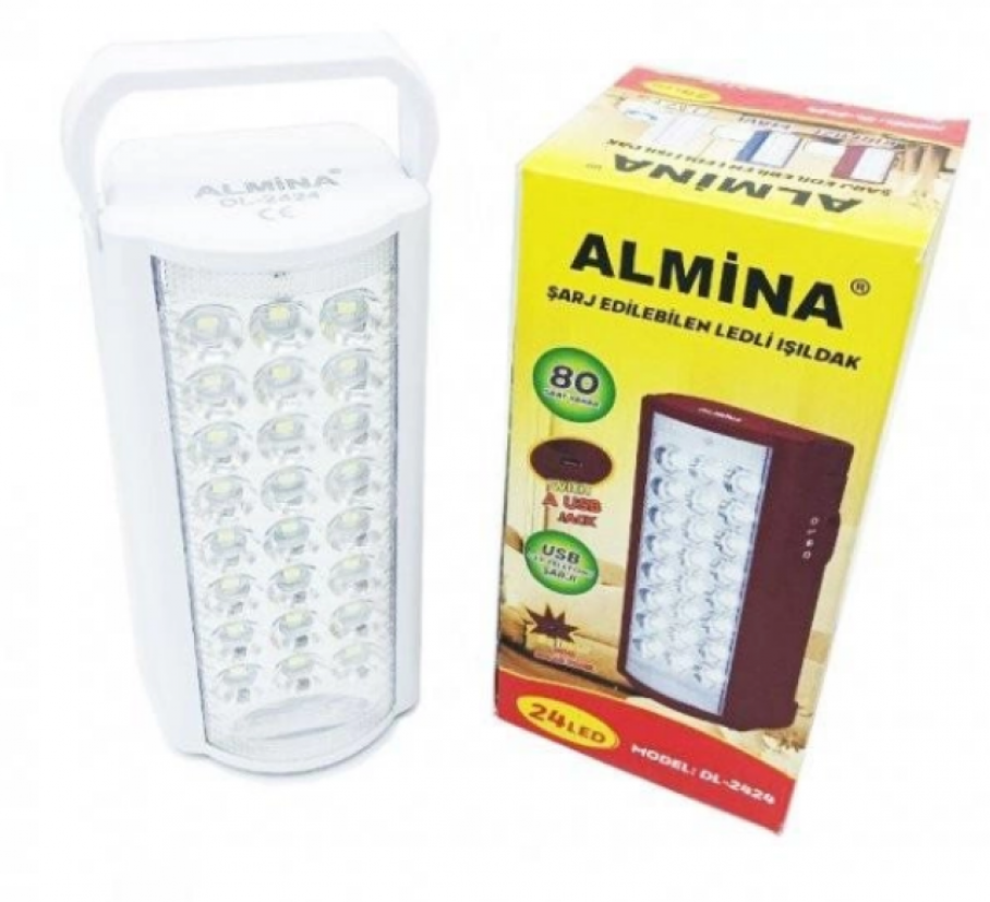 Переносний ліхтар Almina 2606L з павербанком на 24 Led