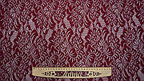 Тканина гіпюр однотонний колір бордовий "Пелюстки"