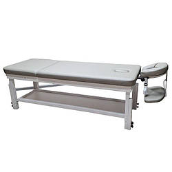 Стіл стаціонарний масажний KP-10 plus White оббивка Grey