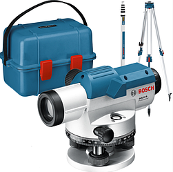 Оптичний нівелір Bosch GOL 26D + будівельний штатив BT160 + вимірювальна рейка GR500 (0601068002)
