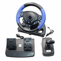 Ігрове кермо з педалями та коробкою передач для ПК ноутбука PS3 PS4 PC Кермо ігрове 4в1