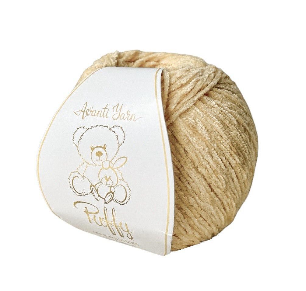 Avanti Yarn PUFFY (Аванті Ярн Пуффі) № 528 беж (Пряжа велюр, нитки для в'язання)