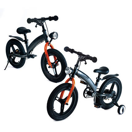 Дитячий велосипед "VERTIGO" 818A з ліхтариком та додатковими колесами., фото 1