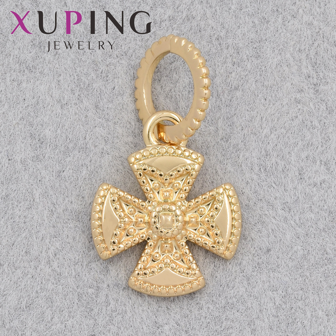 Кулон женский Xuping Jewelry медицинское золото декоративный крест с узорами 18К размер изделия 25х15 мм