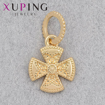 Кулон женский Xuping Jewelry медицинское золото декоративный крест с узорами 18К размер изделия 25х15 мм, фото 1