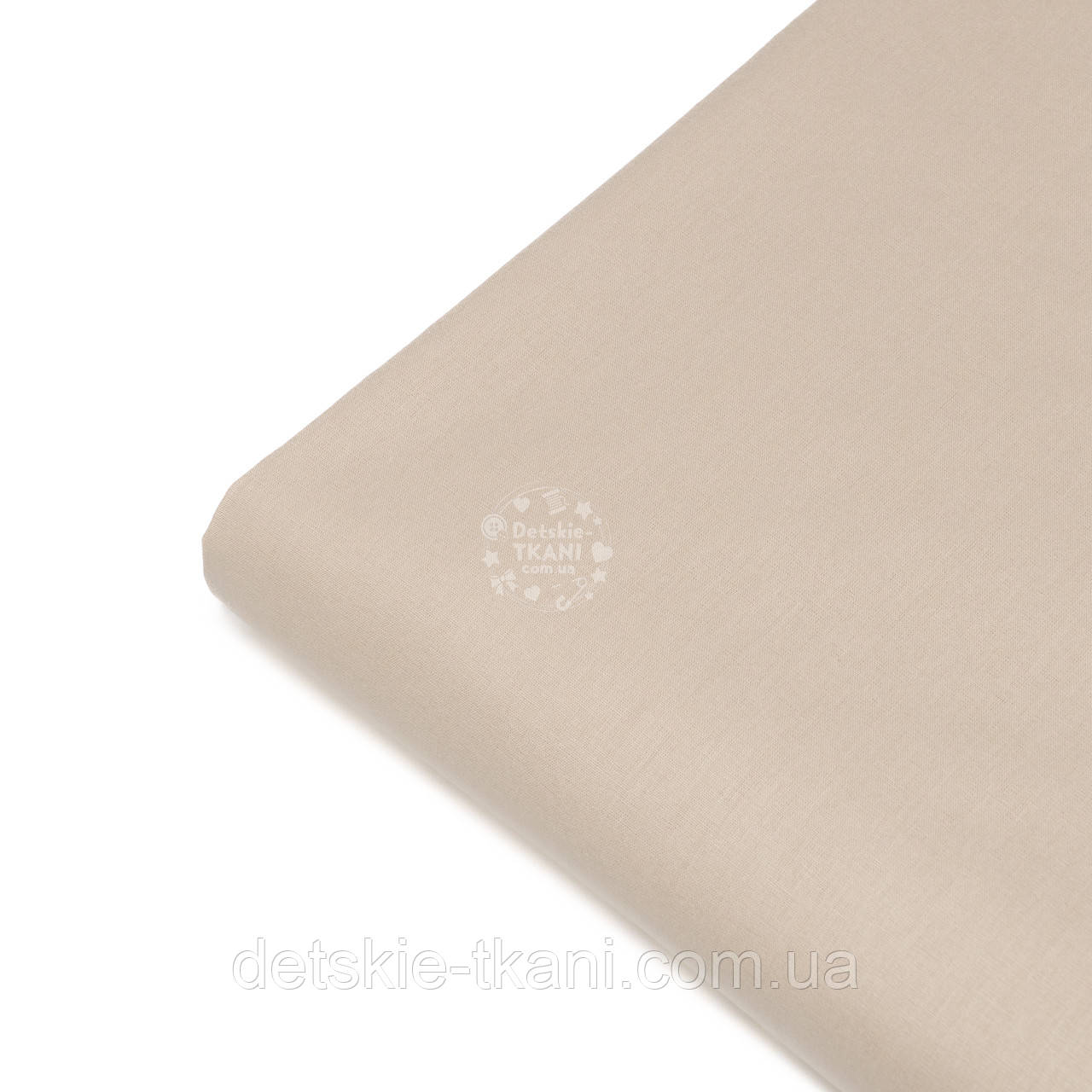 Відріз попліну, колір сіро-бежевий (№3301), розмір 60*240 см, фото 1