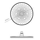 Лійка для верхнього душу Qtap Hlavova D 250 мм округла QTHLA107BLM45949 Black Matt, фото 2