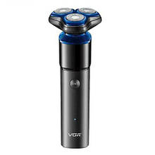 Електробритва VGR V-325 для чоловіків, роторна для вологого та сухого гоління, IPX6