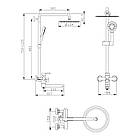 Душова система Lidz Aria 1033 з неіржавкої сталі з довгим виливом, фото 2