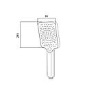 Лійка для ручного душу Qtap Rucni 245x95 мм прямокутна QTRUC125CRM45779 Chrome/White, фото 2