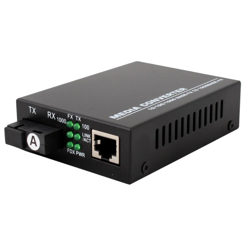 TelStream MC-218/320SC Медіаконвектор (1310TX&1550RX, 10/100/1000, 20 км SC)