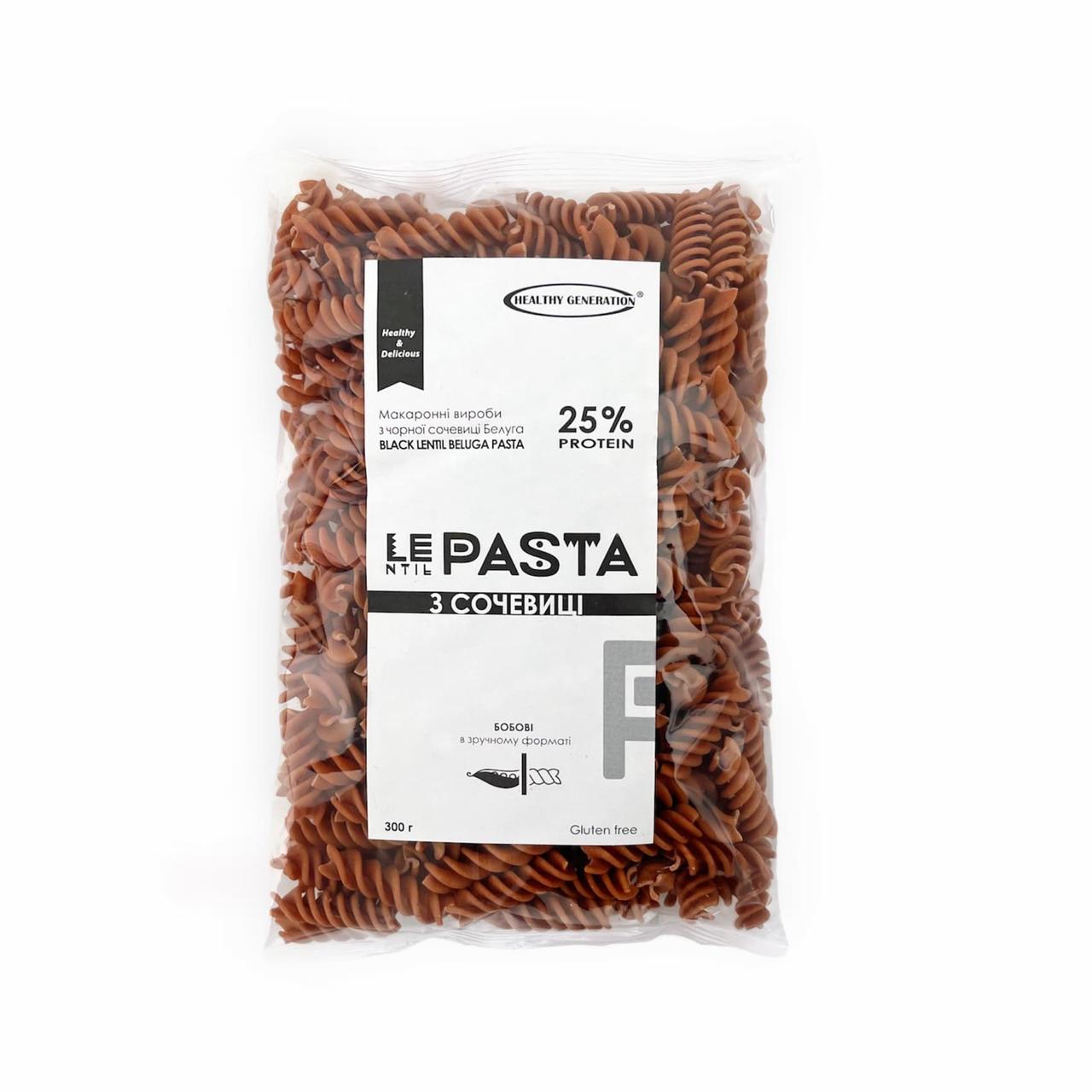 Паста LEntil PASTA з чорної сочевиці Healthy Generation, 300 г