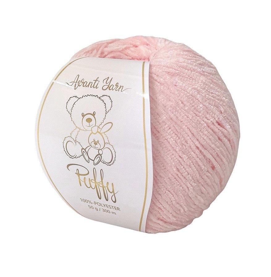 Avanti Yarn PUFFY (Аванті Ярн Пуффі) № 909 світло-рожевий (Пряжа велюр, нитки для в'язання)