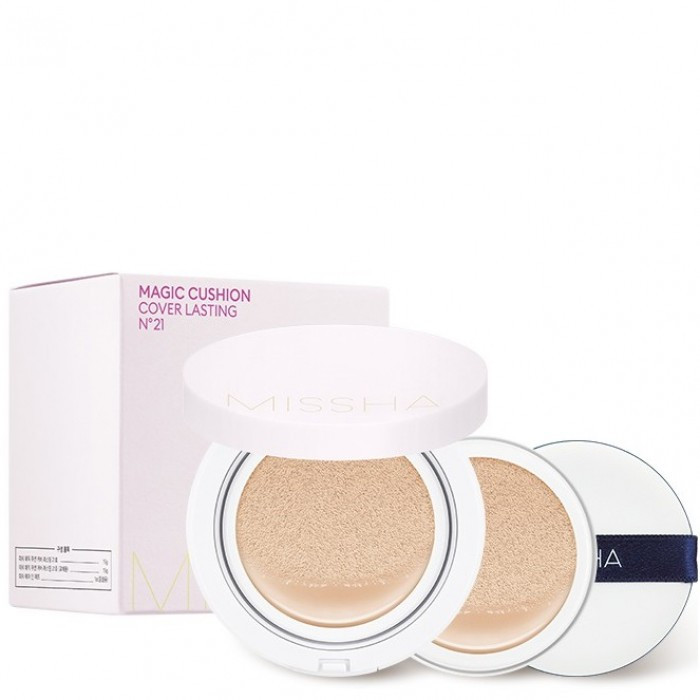 Крем-кушон для створення бездоганної шкіри Missha Magic Cushion Cover Lasting SPF50+/PA+++ #21