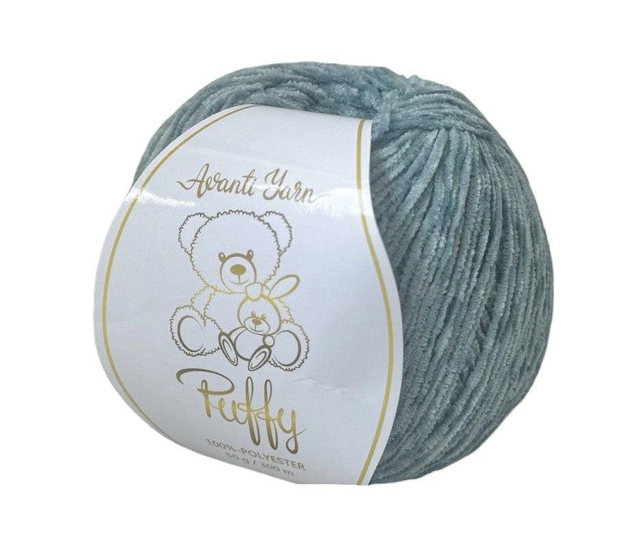 Avanti Yarn PUFFY (Аванті Ярн Пуффі) № 832 сірий (Пряжа велюр, нитки для в'язання)