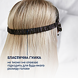 Маска для сну м'яка з берушами, нічна пов'язка на очі для сну, окуляри для сну Hechpro silk1 чорна, фото 3