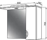 Шафа Грація Z-1 60 з дзеркалом ліва, фото 2