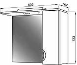 Шафа Грація Z-1 60 з дзеркалом права, фото 3