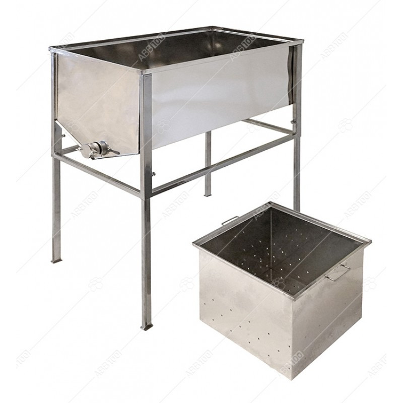 Стіл для розпечатки сот – 1 метр. Глибокий кошик