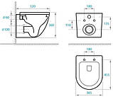 Інсталяція Koller Pool Dune 1200SL + Integro Cosmo Chrome matt панель змиву + підвісний унітаз ROUND з сидінням Soft-close (змив, фото 6