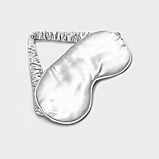 Маска для сну красива дитяча пов'язка на очі для обличчя дітей м'яка чоловіча жіноча біла (silk1), фото 6