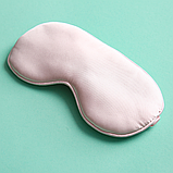 Маска для сну красива дитяча пов'язка на очі для обличчя дітей м'яка чоловіча жіноча біла (silk1), фото 9