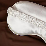 Маска для сну красива дитяча пов'язка на очі для обличчя дітей м'яка чоловіча жіноча біла (silk1), фото 7