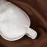 Маска для сну красива дитяча пов'язка на очі для обличчя дітей м'яка чоловіча жіноча біла (silk1), фото 8