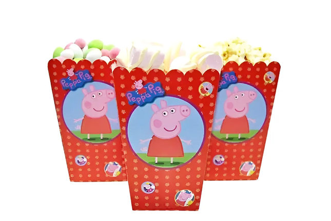 Коробки для солодощів та попкорну Свинка Пеппа 5шт, фото 1