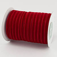 Стрічка оксамитова 0,6 см, червона