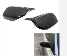 Накладки на дзеркала M Performance BMW (БМВ) 5 Series E60 E61 E63 E64 (2003-2008) Чорний глянець