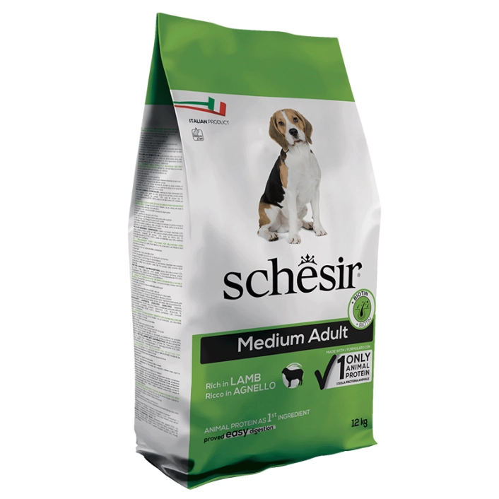 Сухий корм для собак середніх порід Schesir (Шезір) Dog Medium Adult Lamb з ягням 12 кг