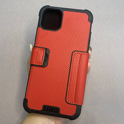 Чохол-книга для iPhone 11 Pro Max UAG з кишенею чохол книжка на телефон айфон 11 про макс червона, фото 2