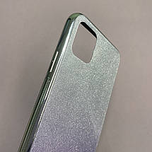 Чохол для iPhone 11 Pro Max скляний чохол з блискітками на телефон айфон 11 про макс фіолетовий q9, фото 3