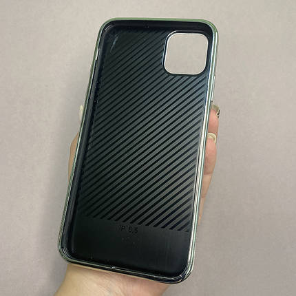 Чохол для iPhone 11 Pro Max скляний чохол з блискітками на телефон айфон 11 про макс фіолетовий q9, фото 2