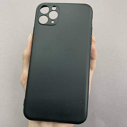 Чохол для Apple iPhone 11 Pro Max чохол накладка із захистом камери на телефон айфон 11 про макс чорний tpb, фото 1