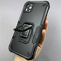 Чохол для Apple iPhone 11 Pro Max протиударний з підставкою чохол на телефон айфон 11 про макс чорний c6u, фото 5