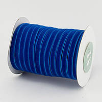 Стрічка оксамитова 0,6 см, синя