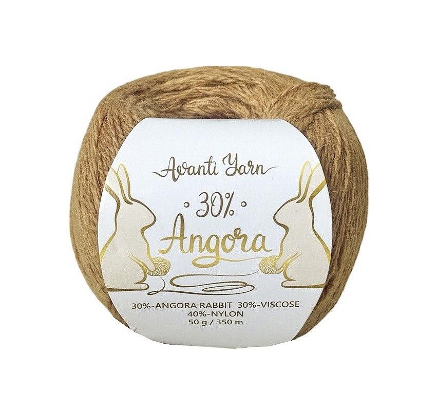 AvantiYarn ANGORA 30 (Аванті Ярн Ангора 30) № H23 гірчиця (Пряжа ангора, нитки для в'язання), фото 1