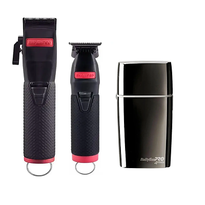 Комбо-набір для стрижки BaByliss PRO Boost+ Black&Red (FX8700RBPE+FX7870RBPE+FXFS2GSE)