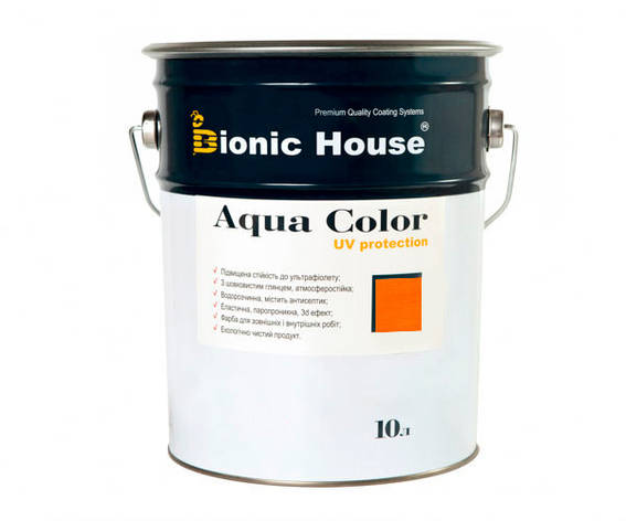 Фарба для дерева Bionic-House Aqua Color UV-protect 10л Пінія, фото 1