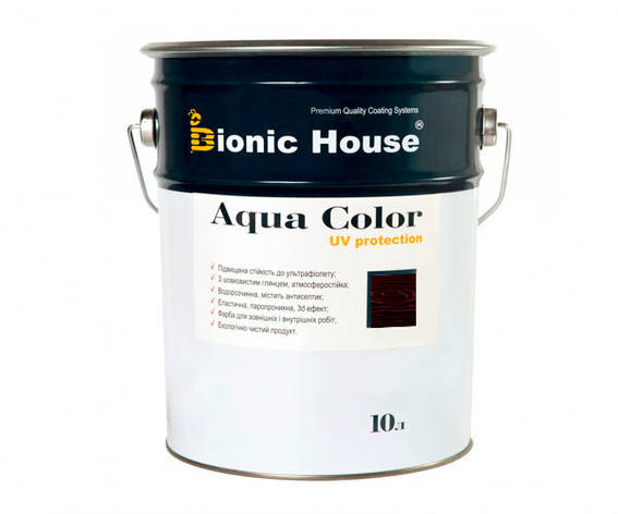 Фарба для дерева Bionic-House Aqua Color UV-protect 10 л Рожеве дерево, фото 1