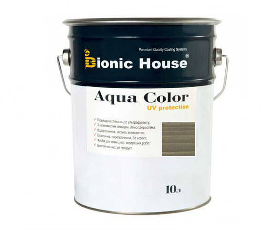 Фарба для дерева Bionic-House Aqua Color UV-protect 10л Вільха, фото 1