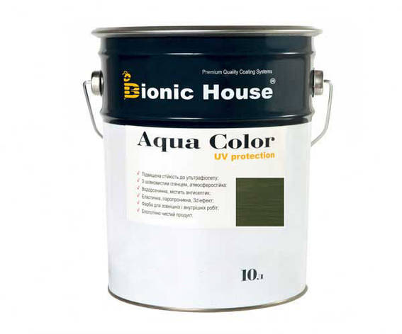 Фарба для дерева Bionic-House Aqua Color UV-protect 10 л Мірт, фото 1