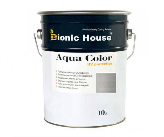 Фарба для дерева Bionic-House Aqua Color UV-protect 10л Білий Мармур, фото 1