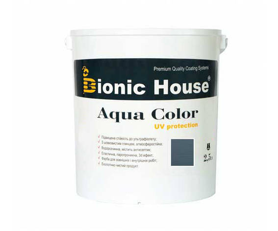 Фарба для дерева Bionic-House Aqua Color UV-protect 2,5 л Крайола, фото 1